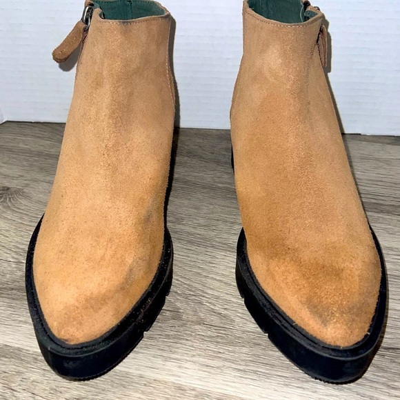 Andre Assous Tala Ankle Boot Side Zip Brown Suede Sz.39 EU / 9 - Picture 2 of 10